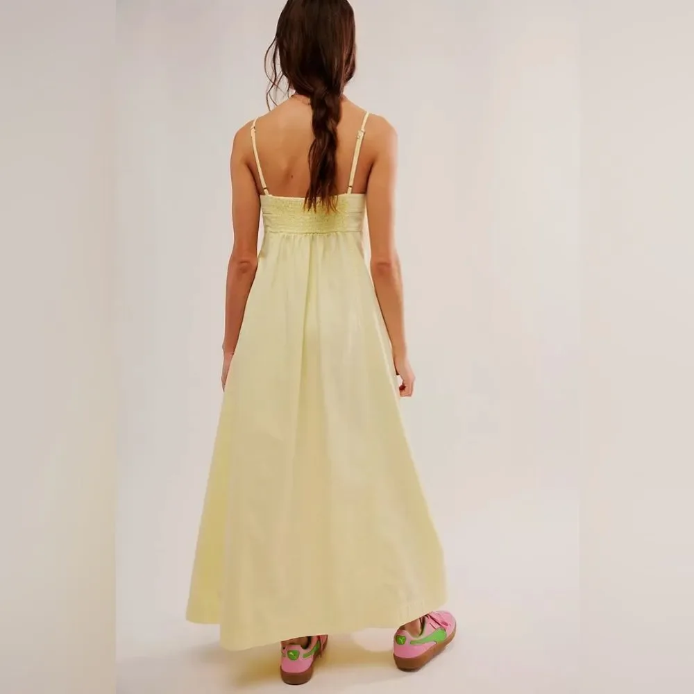 FREE PEOPLE Just Jill Yellow Dress NWT XS